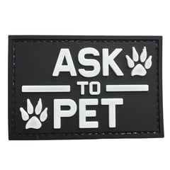 WARAGOD Ask to pet PVC Applikation, schwarz