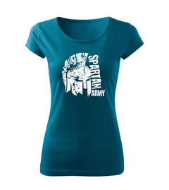 DRAGOWA Damen-Kurzarm-T-Shirt León 150 g/m², petrolblau