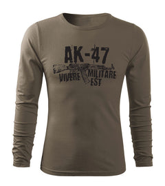 DRAGOWA Fit-T Langarmshirt Seneca AK-47 160 g/m², oliv
