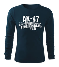 DRAGOWA Fit-T Langarmshirt Seneca AK-47 160 g/m², dunkelblau