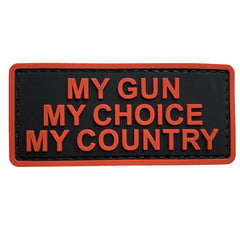 WARAGOD MY Gun PVC Applikation, schwarz rot