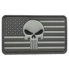 WARAGOD 3D US Punisher našitek Grey, 8.5x5cm
