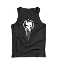DRAGOWA Herren-Tanktop skull 160 g/m², schwarz