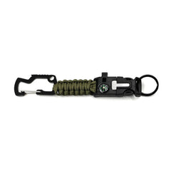 WARAGOD Laito Paracord Survival Multifunktions-Schlüsselanhänger 8 in 1, grün