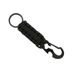 WARAGOD Sanya paracord survival multifunktions-schlüsselanhänger 4 in 1, schwarz