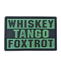 WARAGOD Whiskey Tango PVC našitek, svetleč