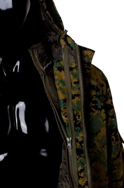 O&T Jacke Aurora Beatrix s odnimatelnym vnutrom vzor Digital woodland