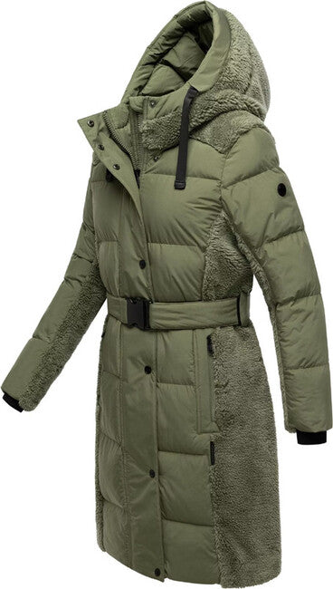 Navahoo Funkelteddy14 damen Winterjacke, olive leaf
