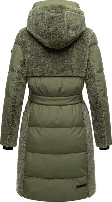 Navahoo Funkelteddy14 damen Winterjacke, olive leaf