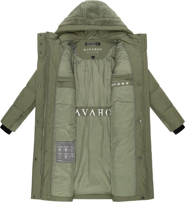 Navahoo Funkelteddy14 damen Winterjacke, olive leaf