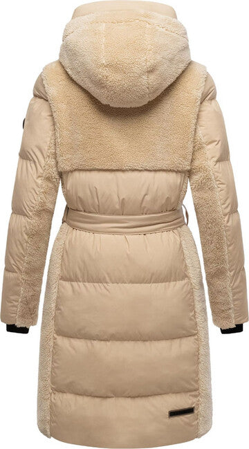 Navahoo Funkelteddy14 damen Winterjacke, beige