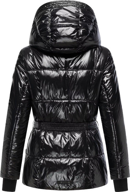 Navahoo EISGLANZ damen Winterjacke mit Kapuze, schwarz