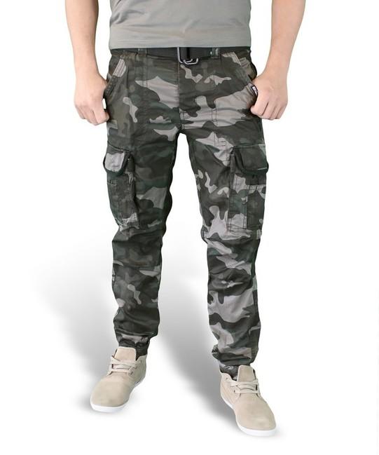 Surplus nohavice Premium Slimmy, black-camo