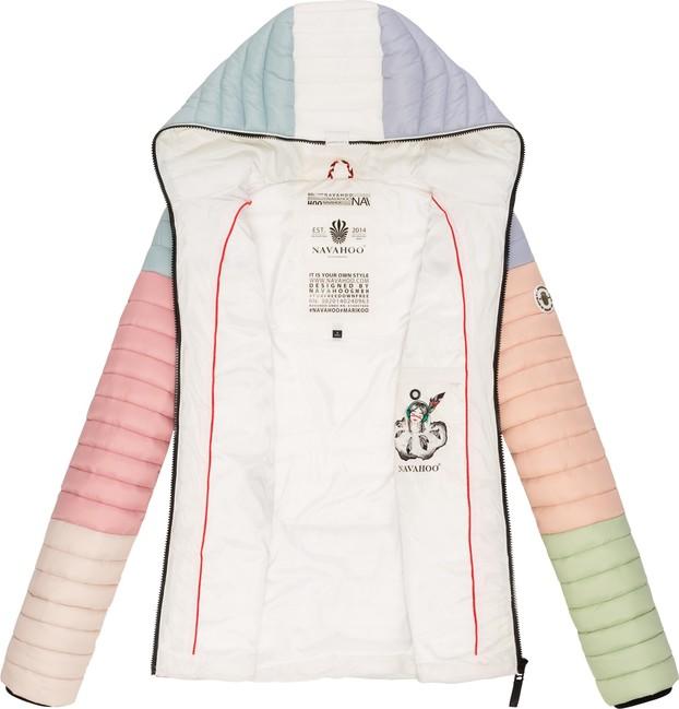 Navahoo Multikulti damen übergangsjacke mit kapuze, multicolour pastel
