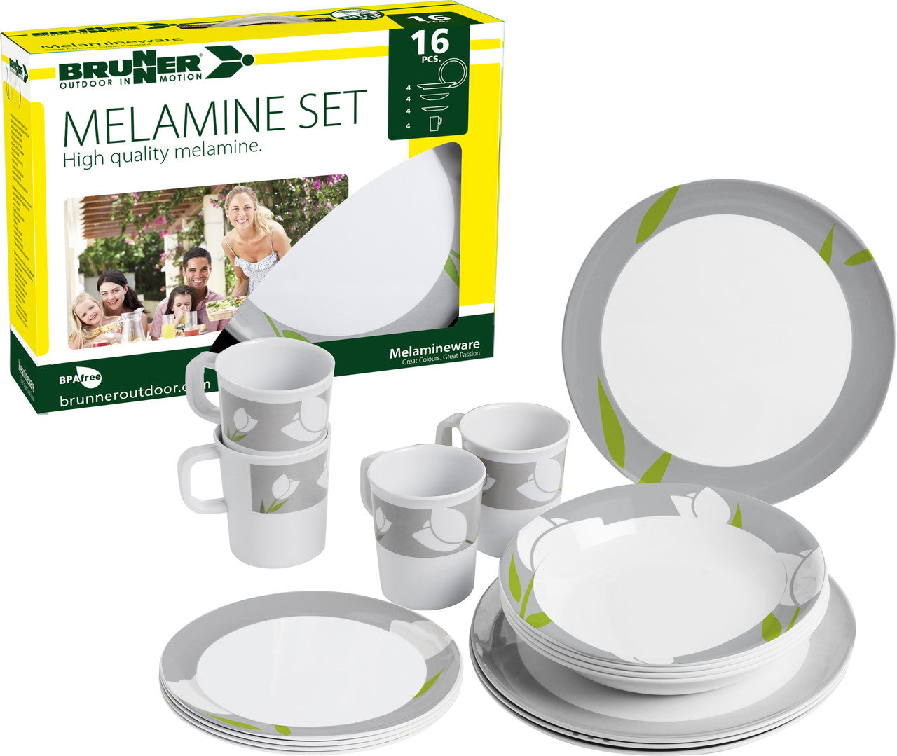 Brunner Sada kuchynského riadu Melamine Set Tulip, biela
