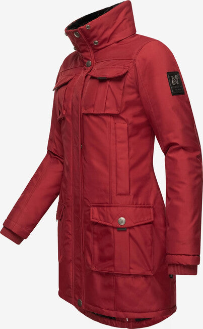 Navahoo Tiniis damen Winterjacke mit Kapuze, blood red