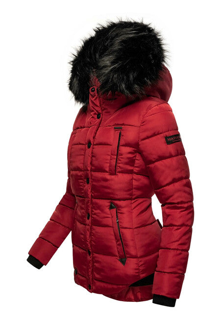 Marikoo Lotusblute damen-winterjacke, blood red