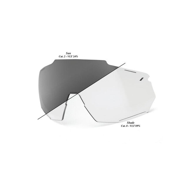100% Ersatzgläser RACETRAP 3.0, Photochromic Clear/Smoke