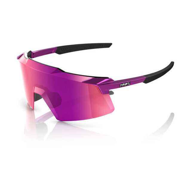100% Sonnenbrille Aerocraft, Gloss Purple Chrome - Purple Multilayer Mirror