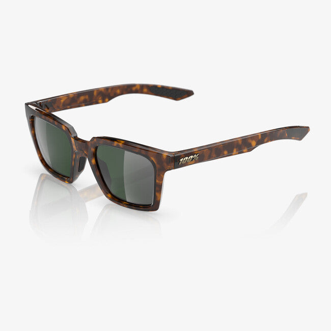 100% Sonnenbrille Erba, Gloss Havana - Grey Green Lens