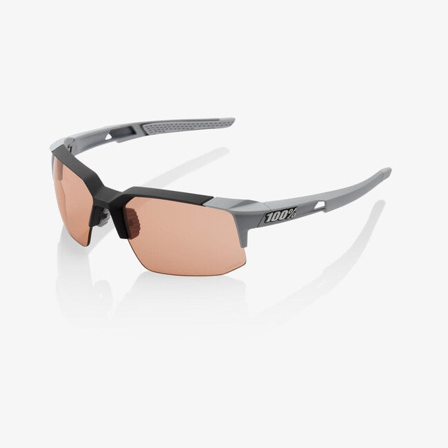 100% Sonnenbrille Speedcoupe - Soft Tact Stone Grey - HiPER Coral Lens - OS
