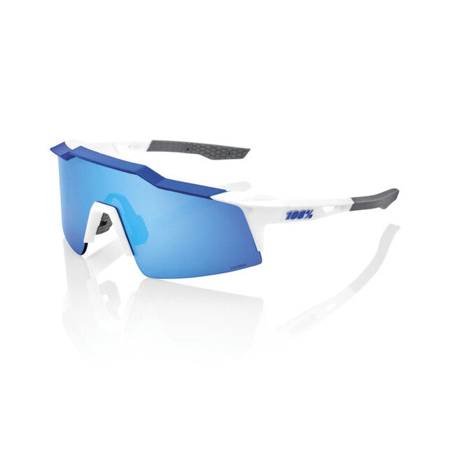 100% Sonnenbrille Speedcraft SL, Matte White/Metallic Blue