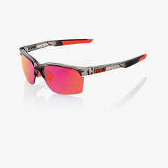 100% Sportcoupe sončna očala Polished Translucent Crystal Smoke, Purple Multilayer Mirror Lens