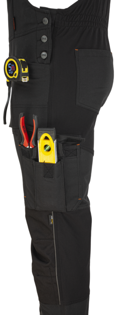 Bennon Erebos Work Bib Overalls, Black