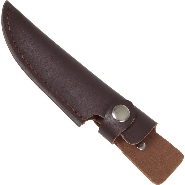 Haller Jagd feststehendes klingenmesser, wurzelholz, lederscheide