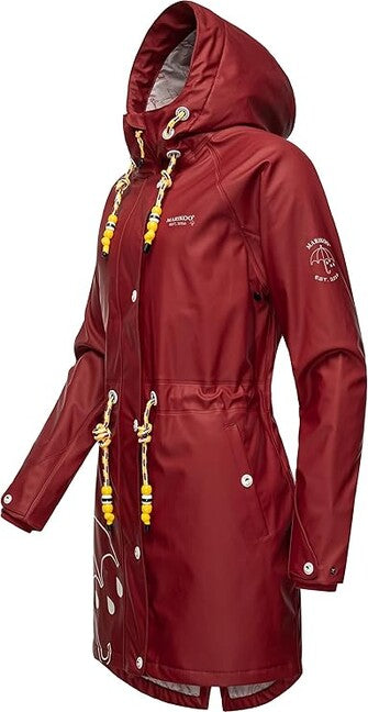 Marikoo Dancing Umbrella damen Waterproof Jacket, blutrot