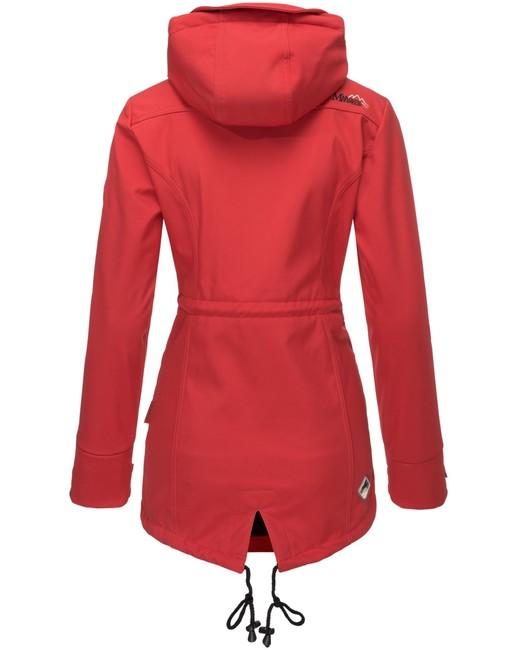 Marikoo ZIMTZICKE damen-Winter-Softshelljacke mit Kapuze, rot