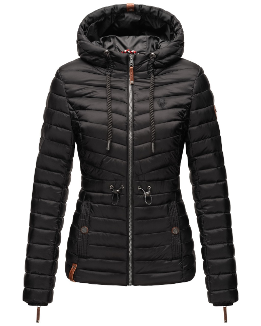 Marikoo ANIYAA damen-übergangsjacke mit kapuze, schwarz