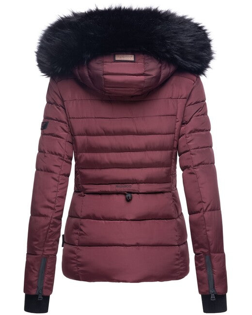 Navahoo Adele damen Winterjacke mit Kapuze, Weinrot