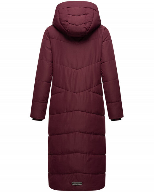 Navahoo HINGUCKER damen Winterjacke mit Kapuze, Weinrot