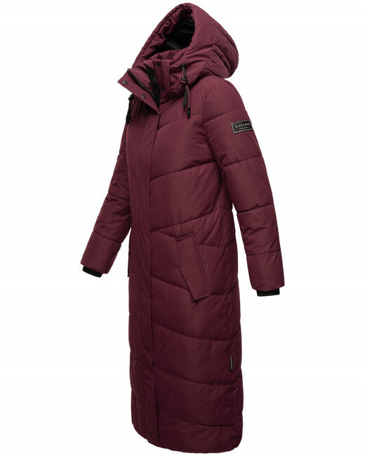 Navahoo HINGUCKER damen Winterjacke mit Kapuze, Weinrot
