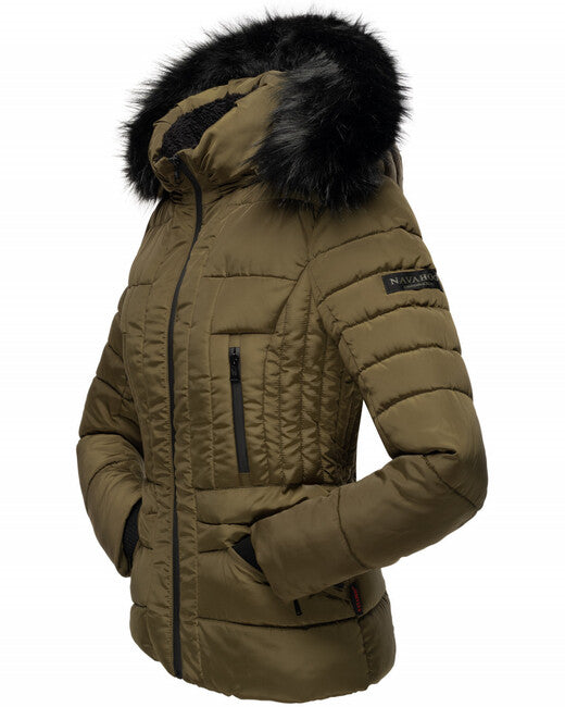 Navahoo Adele damen Winterjacke mit Kapuze, military green