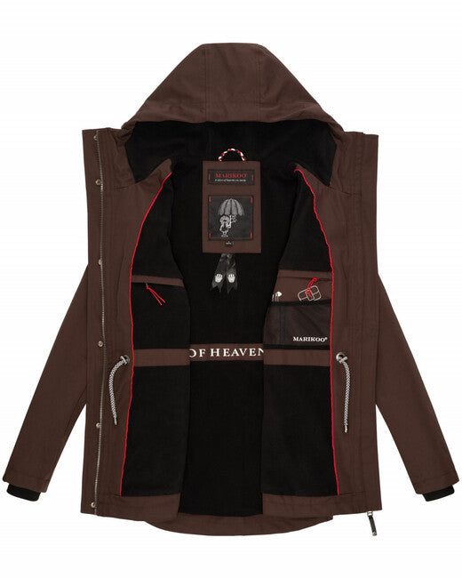 Marikoo Babetaa Princess damen übergangs-kapuzenjacke, dark choco