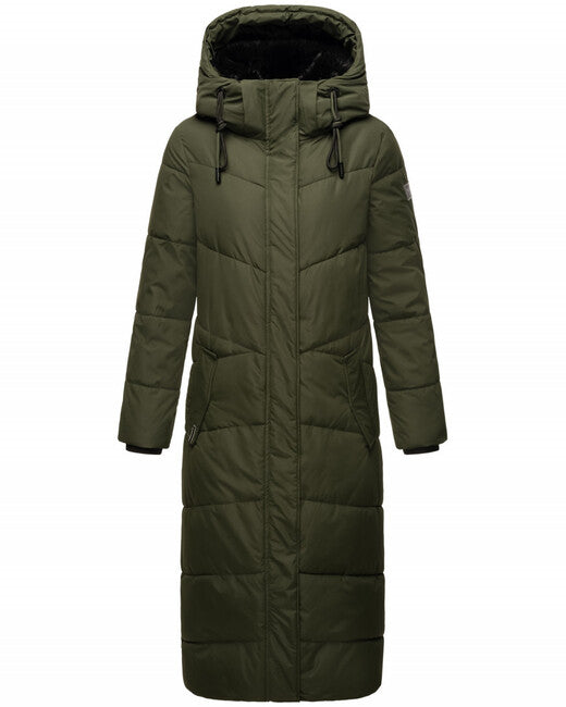Navahoo HINGUCKER damen Winterjacke mit Kapuze, dunkeloliv