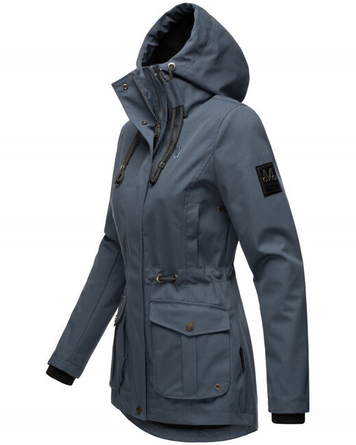 Marikoo BABETAA PRINCESS damen übergangs-kapuzenjacke, blau
