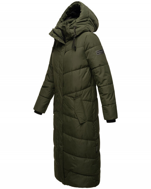 Navahoo HINGUCKER damen Winterjacke mit Kapuze, dunkeloliv