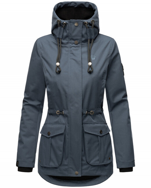Marikoo BABETAA PRINCESS damen übergangs-kapuzenjacke, blau