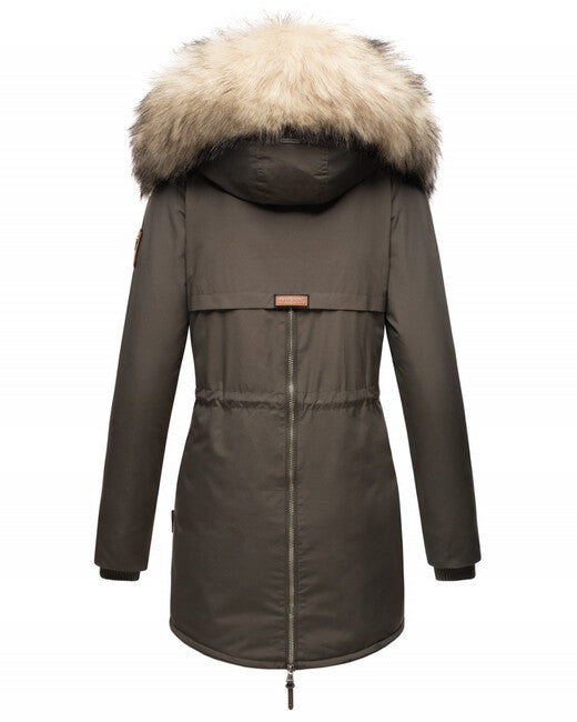 Navahoo SWEETY damen Winterjacke mit Kapuze, anthrazit