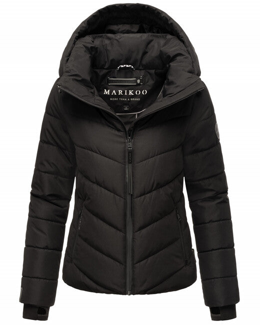 Marikoo SAMUIAA damen-winterjacke mit kapuze, schwarz