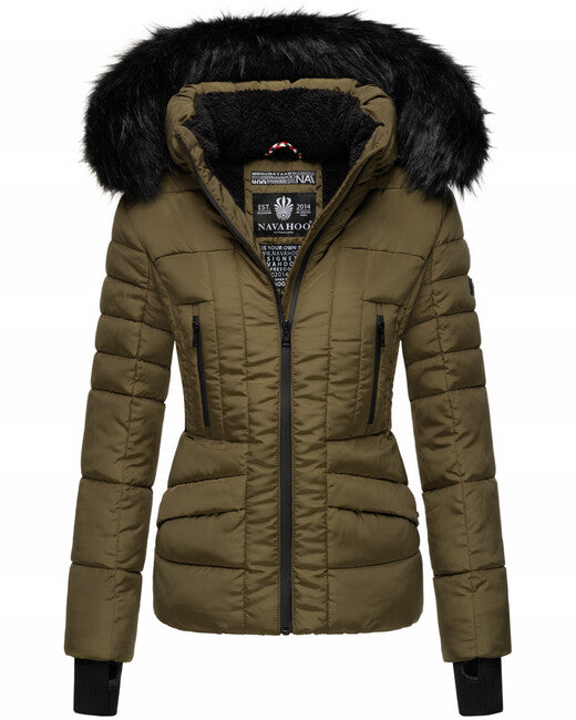 Navahoo Adele damen Winterjacke mit Kapuze, military green