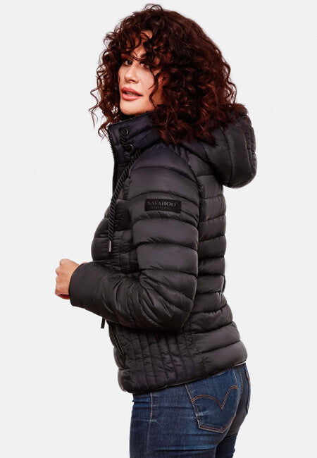 Navahoo Lulana damen Übergangsjacke mit Kapuze, schwarz