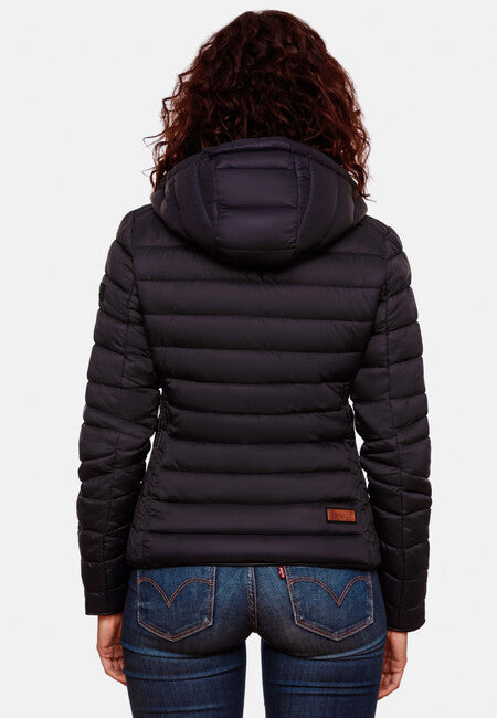 Navahoo Lulana damen Übergangsjacke mit Kapuze, schwarz