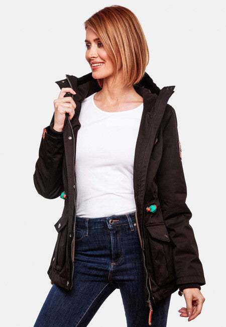 Marikoo Babetaa damen-übergangsjacke, schwarz