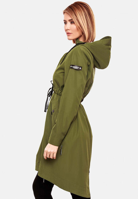 Navahoo JOSINAA damen Übergangsjacke mit Kapuze, olivgrün