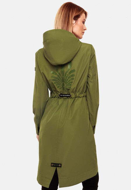 Navahoo JOSINAA damen Übergangsjacke mit Kapuze, olivgrün