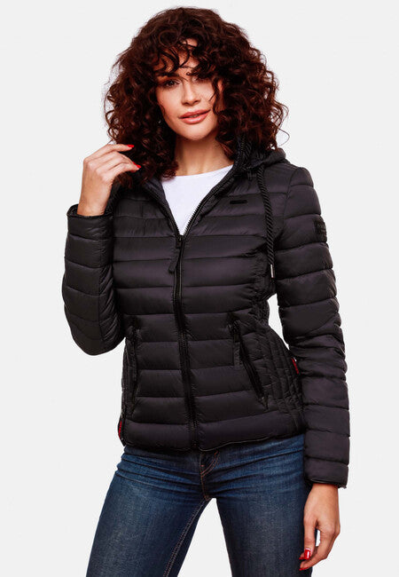 Navahoo Lulana damen Übergangsjacke mit Kapuze, schwarz
